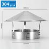 Stainless Steel Chimney Rain & Wind Cap Flue Cover, 160mm Exhaust Vent Cap