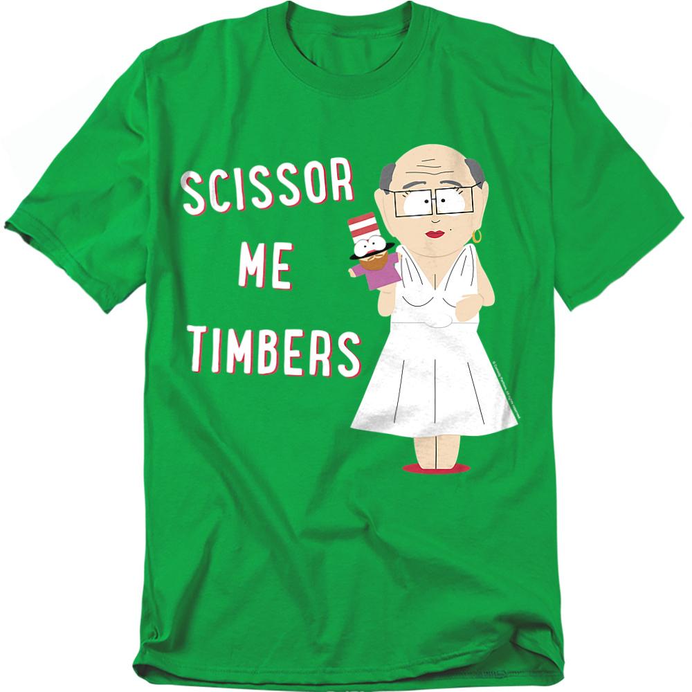 South Park Unisex Adult Scissor Me Timbers T-Shirt