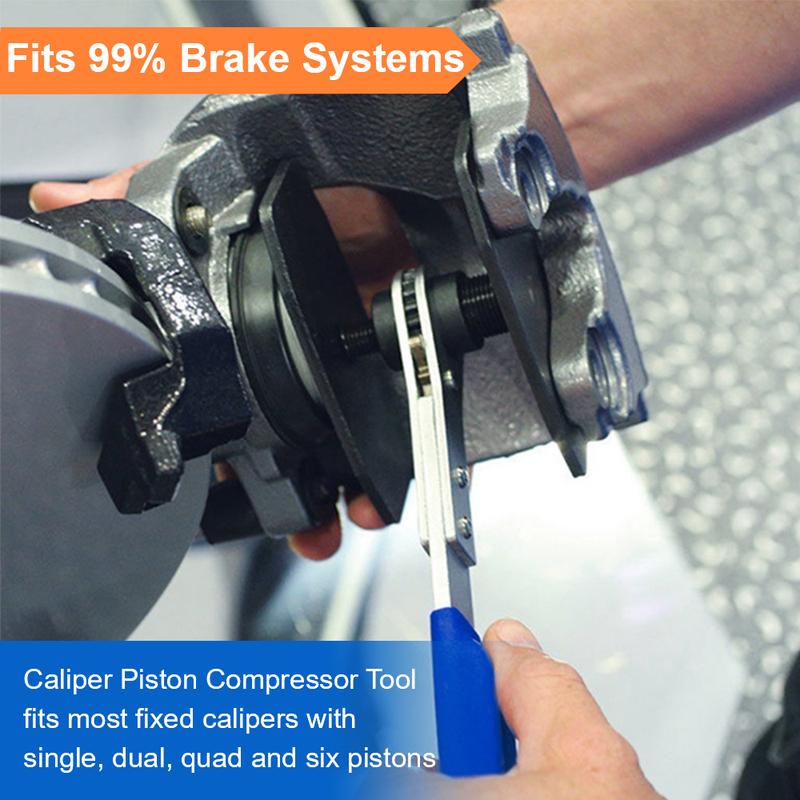 Caliper Spreader Tool Car Ratchet Brake Piston Press Brake Caliper Wrench Single Twin Quad Pistons Install Tool