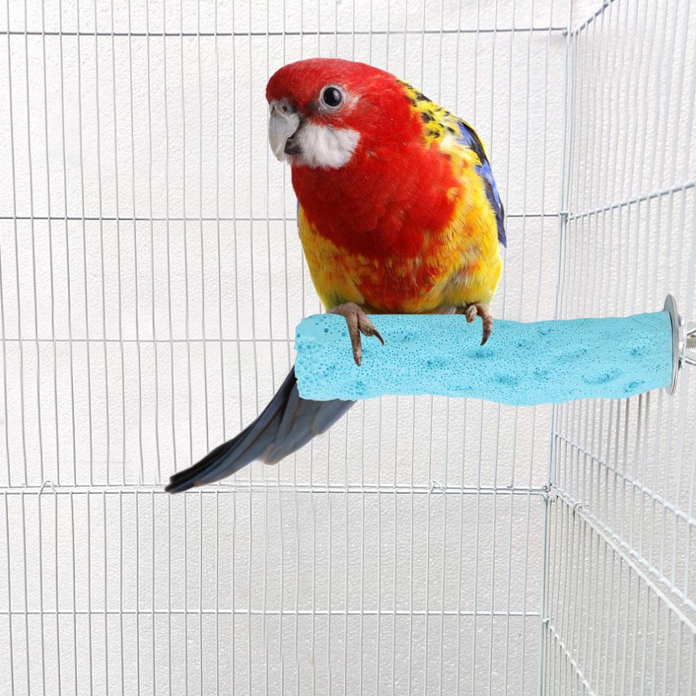 Pet Grinding Claw Bar Bird Cage Perches Standing Stick for Parrot Accessories(Blue S)