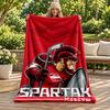FC Spartak Moscow blanket Flannel Blanket Soft Cozy Plush Throw for Sofa Bed Lightweight Home Decoration Gifts for Christmas various holidays