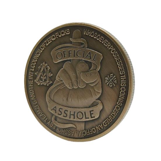 

Памятная медаль среднего пальца, винтажная круглая награда для придурка, официальный мудак, приветствие одним пальцем, металлическая коллекция, фестиваль монет, подарок на память, забавный прикол бронзовый/красный