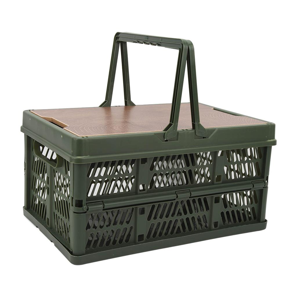 Camping Picnic Basket Foldable Large Capacity Multifunction Handheld Camping Storage Basket Camping