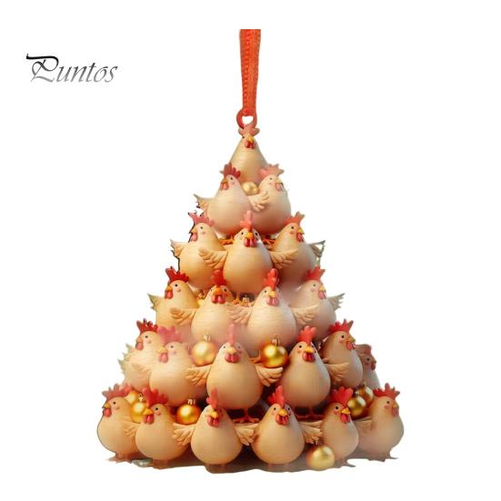 

Подвеска в виде елки с изображением животных, акриловая, сложенная в стопку, украшение на елку в виде животных из мультфильмов, украшение для праздничного декора, подарка Cock