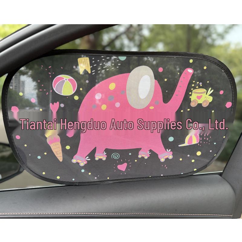 Adjustable Foldable Car Side Window Sunshade - Offers Sun Protection and Heat Insulation Without Blocking the View