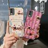 Cute Cover Phone Case For Nokia C32 Soft Case Card Slot Card Sleeve Back Cover Silicone Card Bag Anti-dust Graffiti TPU