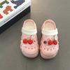 Cartoon cherry breathable hollow sandals summer new fashion versatile casual thick sole heightening hole shoes women
