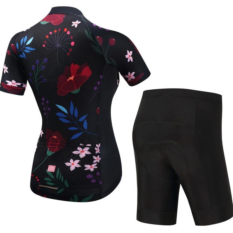 Summer Short Sleeve Riding Bicycle Cycling Clothing Set Women Sport Jerseys Suits