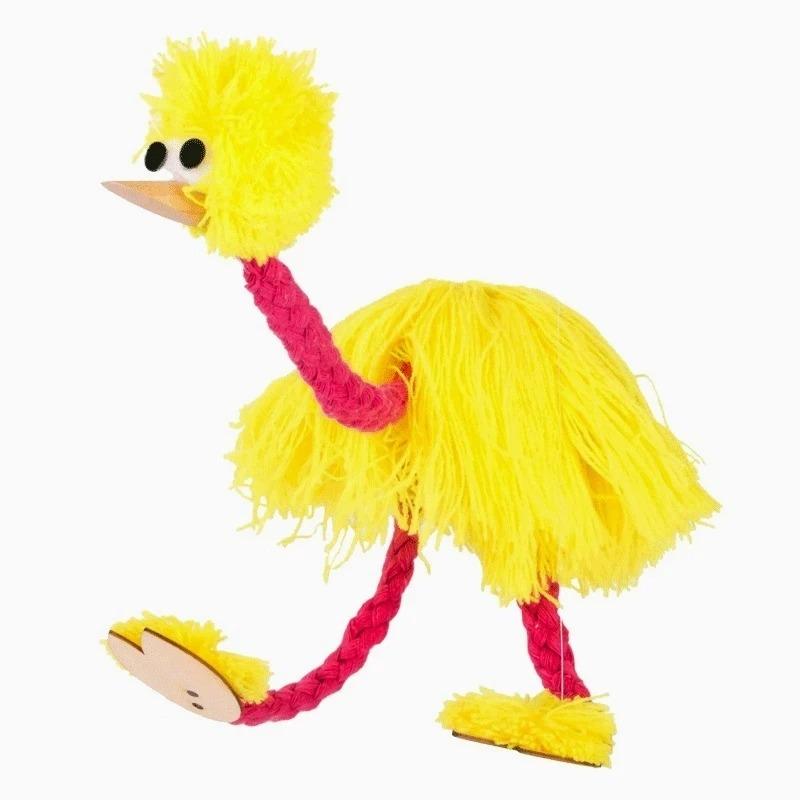 Furry Ostrich Marionette Puppet for Interactive String Puppet Show Prop Educational Play Design for Imaginative Theater Fun