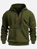 Men's Multi-Zip Pocket Hoodie, European Size, 220g Fabric, Autumn/Winter Style Sweatshirt