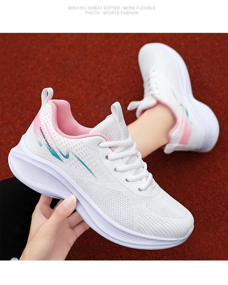 Female Shoes 2025 Spring New Running Shoes Soft Sole Comfortable and Breathable Mesh Sports Shoes Female women