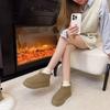 2025 Women's Winter Platform Snow Boots: Height-Increasing, Warm Velvet-Lined, Thick Cotton Muffin Bread Shoes