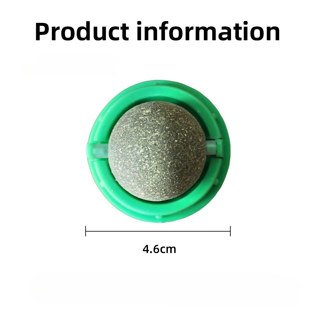 Catnip Ball Cat Rotating Toy  Teeth Cleaning  Bite-resistant  Fixed Cat Self-pleasure Licking Pet Supplies