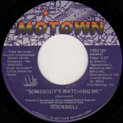 7-palcový vinyl ROCKWELL - Somebody's Watching Me 1702MF Motown 1983 US Dance & Electronica Použitý