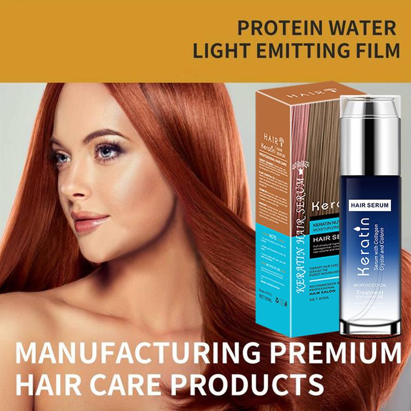 80ml Keratin Hair Care Essential Oil Repair Perm Damaged Hair Improve Dry Frizz Smooth Hair