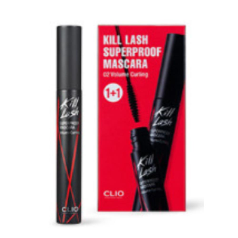 CLIO Kill Lash Superproof Mascara 1+1 Set | Long-Lasting Smudge-Proof Mascara
