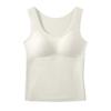 Women's L2# Wool Silk Brushed Base Layer with Underarm Coverage & One-Piece Fixed Bra Pads