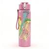 1PC Colorful Jellyfish 750ml sports water bottle leakproof straw lid outdoor office home
