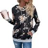 Fall New Women's  Sweatshirt Pullover Printed Pocket Hooded Sweatshirt
