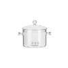 ZISIZ Transparent Glass Cooking Pot with Lid