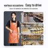 In-Stock Waterproof PU Leather Women's Catering Apron - Oil-Proof Kitchen Smock