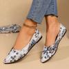 Summer Fashion New Soft-soled Flat Shoes Retro Pointed Shoes Flat Print Elegant Casual Daily Women Shoes Moccasine Zapatos