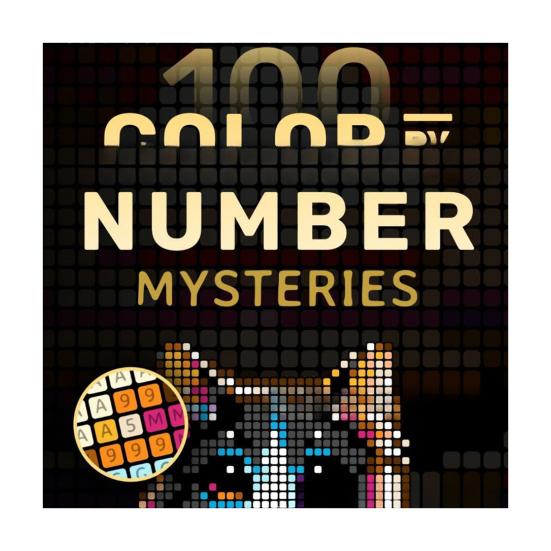 Coloring Book for Adults 100 Color by Number Mysteries Relaxation Wonder Detailed Coloring Book Squares Diamonds Dots DIY Coloring Book