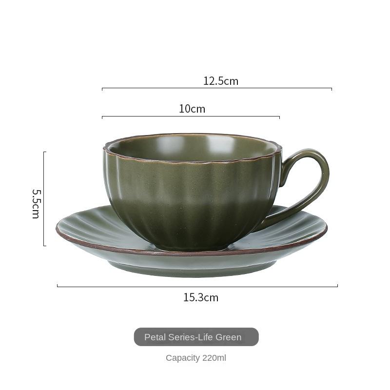 Retro American Concentrated Exquisite Simple Coffee Cup Set Ceramic Nordic Household Black Tea Cup Latte Art Cup