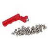 50pcs Golf Shoe Spikes Carbon Steel Rust Proof Anti Slip Spikes with Spike Wrench Track for Sports