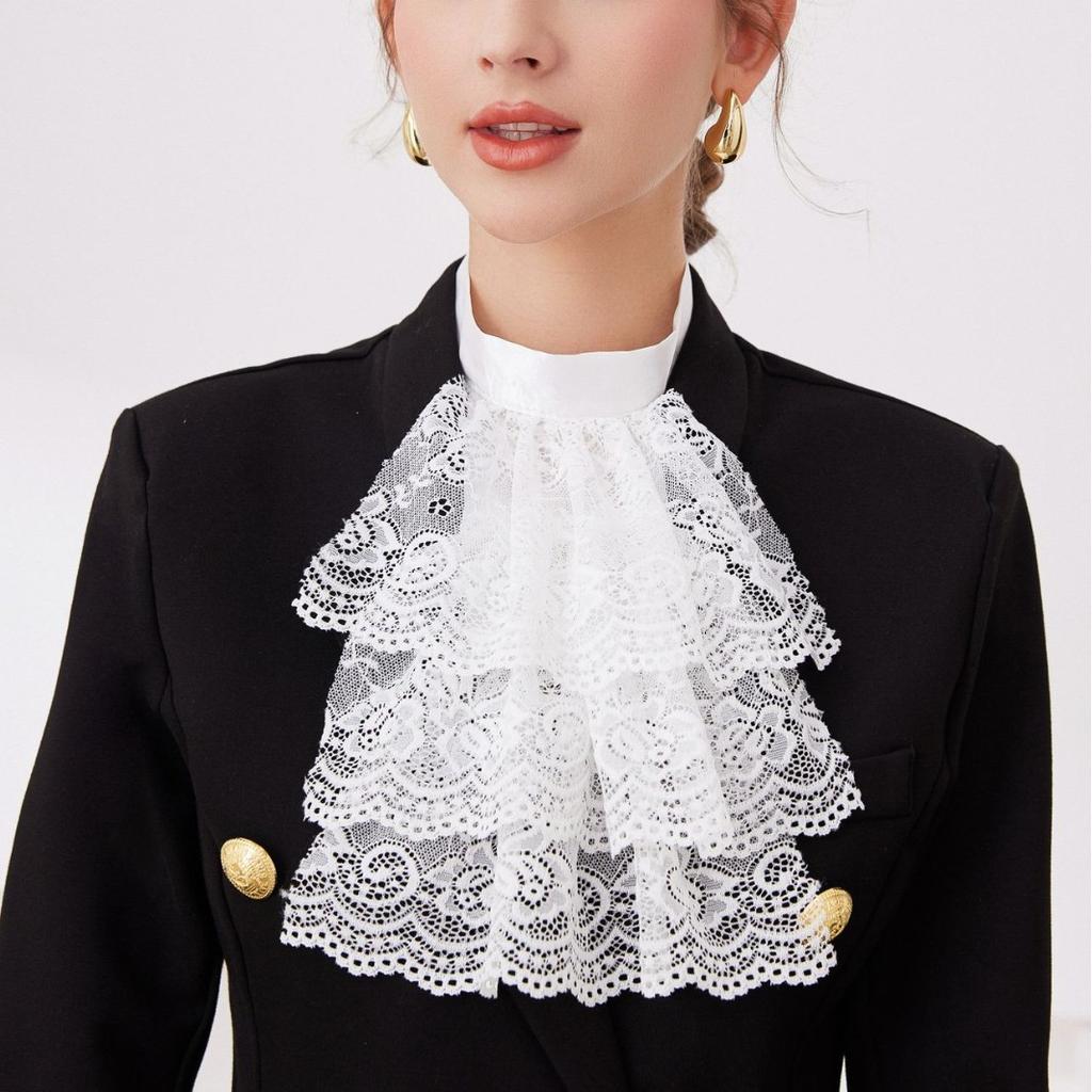 Perfect Match Vintage Fake Collar Neckties Lace Floral Detachable Shirt Collar For Women Blouse Sweater False Collar Lapel Top Neckwear Ties