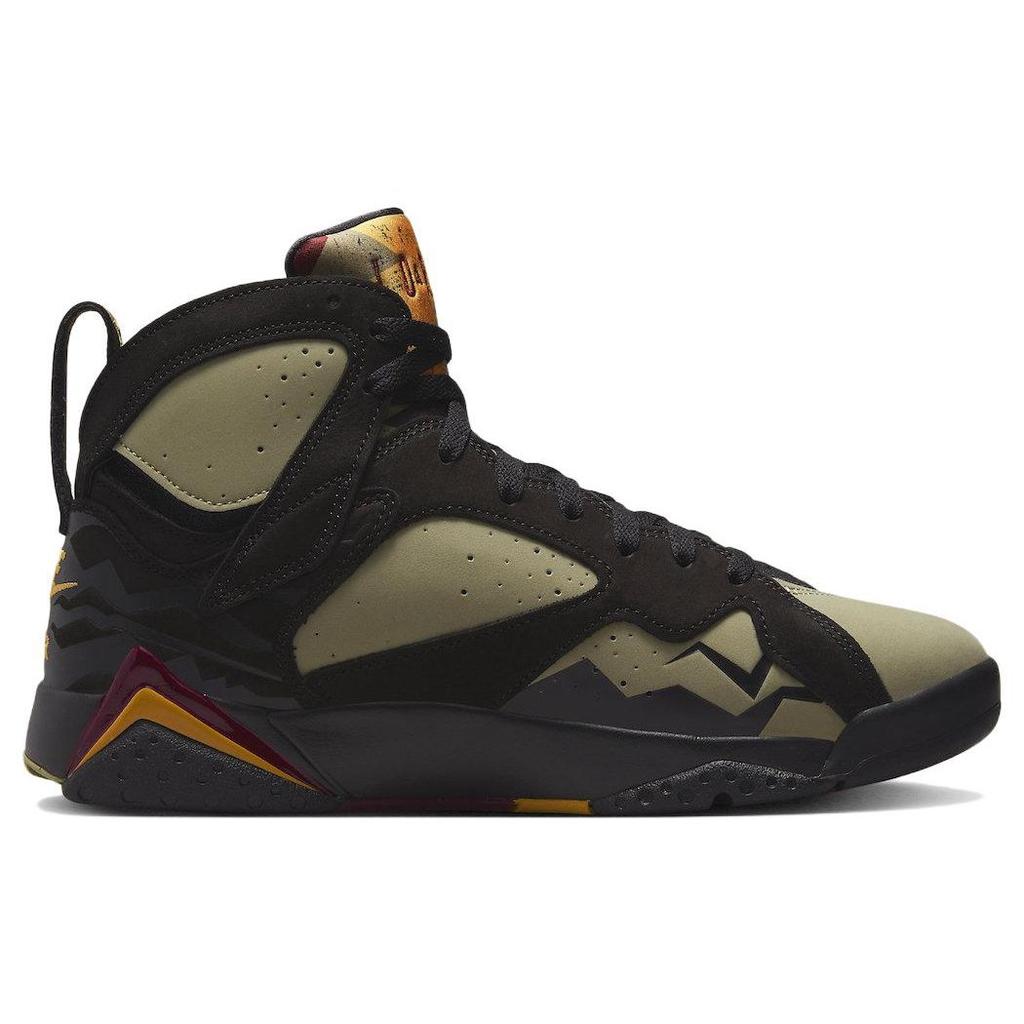 Air Jordan 7 Retro Black Olive Men Sneakers Cherrywood-Red Neutral-Olive Chutney DN9782-001