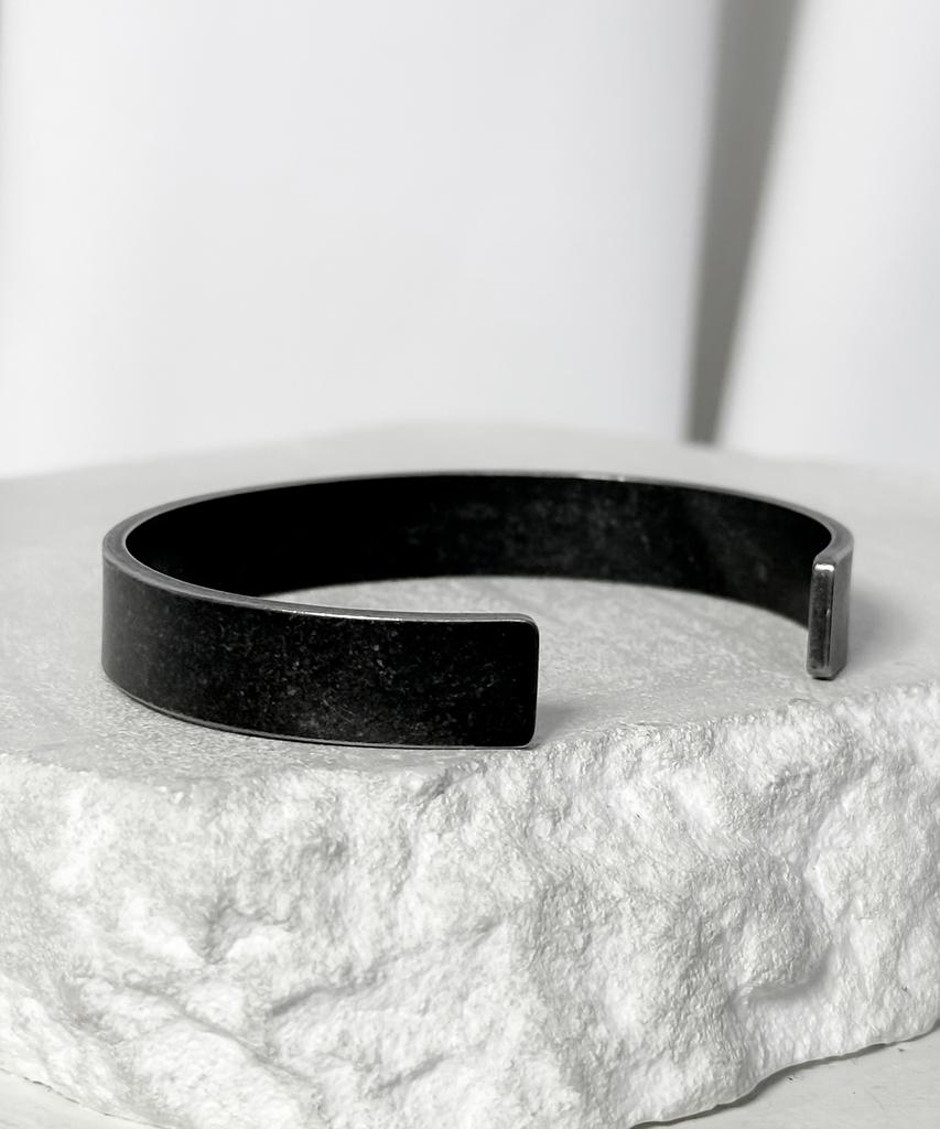 Blessed Bullet Blessed_Non-Logo Simple Bangle_Silver/Matte/Dark Silver/Black