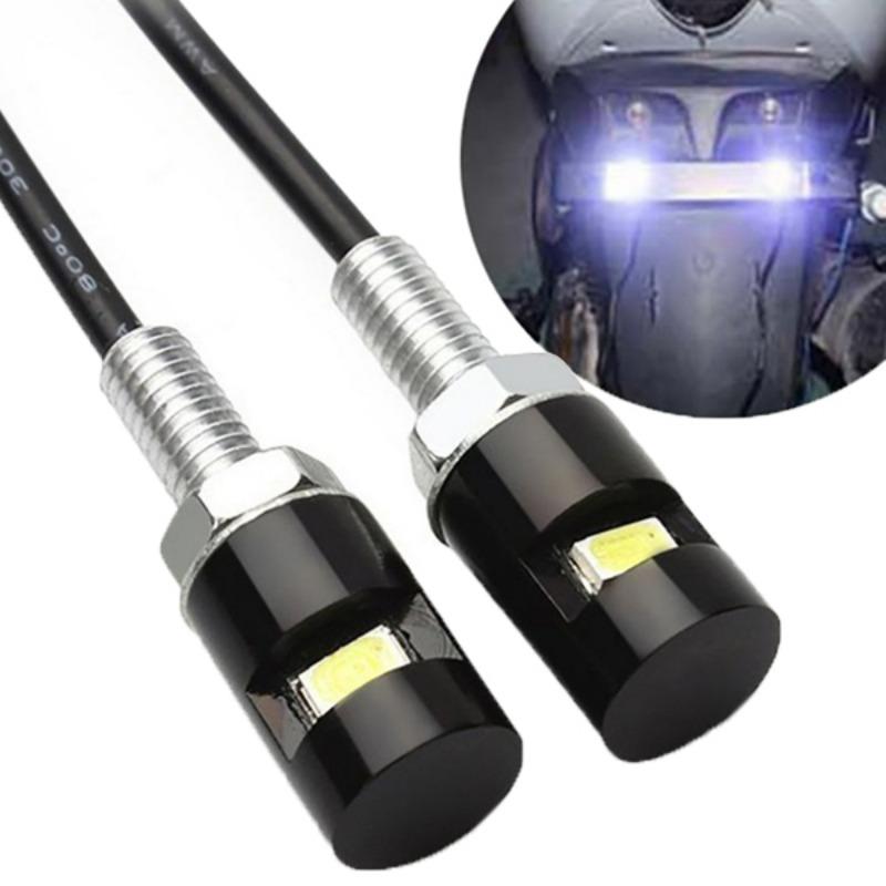 Universal Motorcycle LED Eagle Eye Shape Mini License Plate Light Turn Signal Turn Indicator Tail Rear Light Brake Fog Lamp Bulb