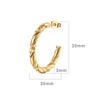 Trendy Stainless Steel Women's C-Shaped Twisted Wire Earrings