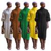 Autumn Women Long Sleeve Turtleneck Knitted Dress Sexy High Split Sweater Dress Casual Warm Winter Thicken Dress Female