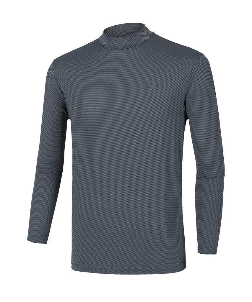 2ELA Men'S Iceway Cooling Mock Turtleneck Long Sleeve T-Shirt 6 Colors (Type A)