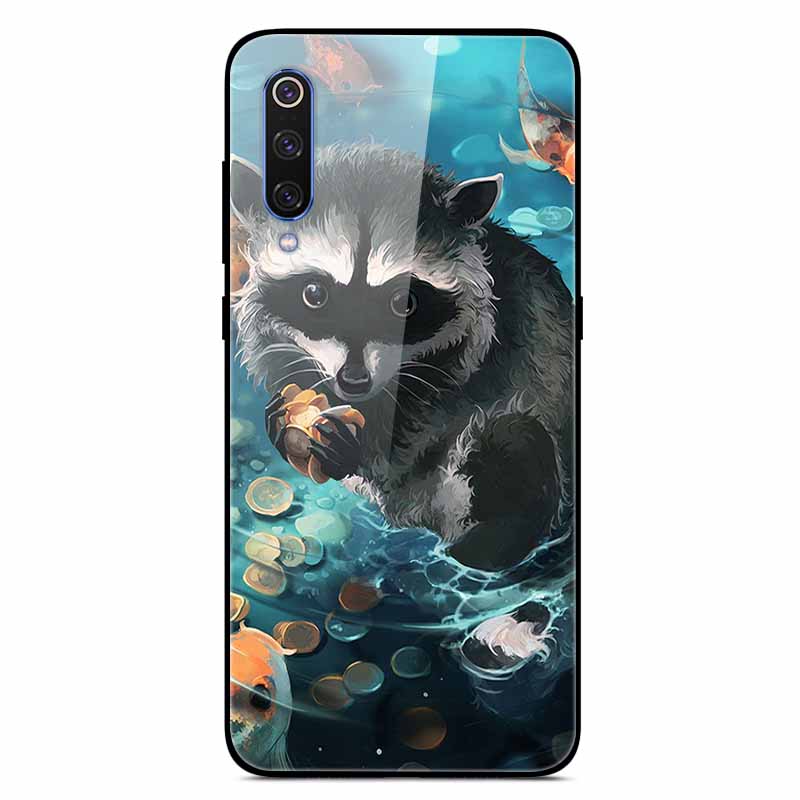 For Xiaomi Mi A3 Cases Luxury Tempered Glass Space Phone Covers for Xiaomi MI 9 Lite Case 9lite MiA3 Hard Back Shell Protective