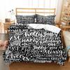 Graffiti Word Bedspread Cover Collection Merry Christmas Long-lasting Polyester Comforter Cover With Pillowcase King Dimension Queen Dimension Size