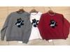 Korean Style Color Block Kitten Embroidered Pullover Sweater for Women, 2025 Design