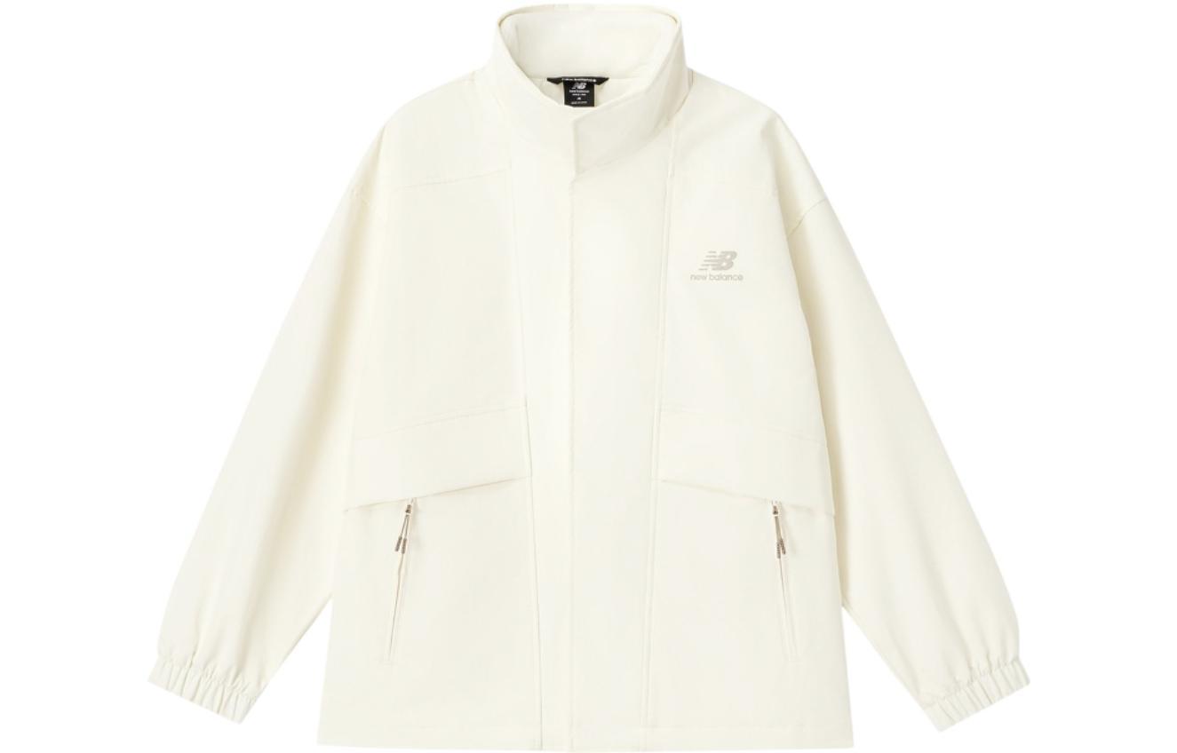 New Balance Jackets Men s White Stand Collar Moderate Other AMJ31305-ClC M