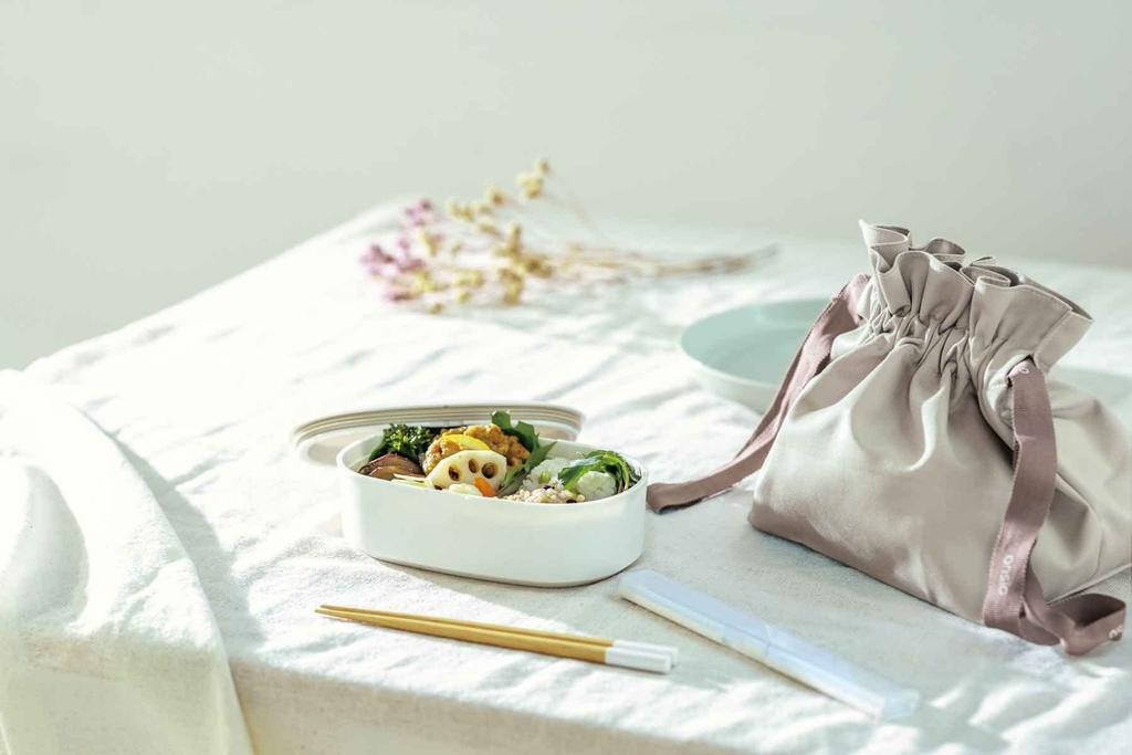 Ansio Lunch Set Box Slim Chopsticks Case Set Drawstring Easy To Clean Lunch Made In Dishwasher Microwave Chopsticks Case Lunch Drawstring Bag 3-piece