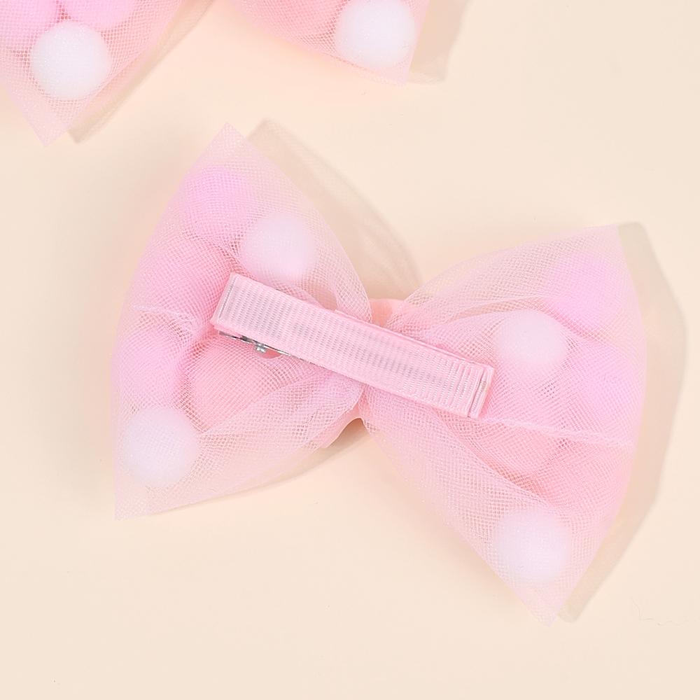 2 Stück Beliebte Süßigkeiten Netz Haarspangen Plüschkugel Gefüllte Schleife Haarnadel Süße Lutscher Haarspange Für Baby Mädchen Kinder Haaraccessoires