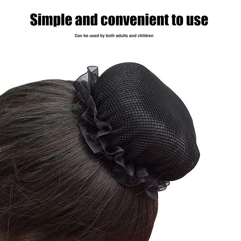 Mesh Crochet Hair Net For Women Invisible Bun Cover Hair Net Ballet Dance Skating Stretchable Hairnet Work Hair Accessories