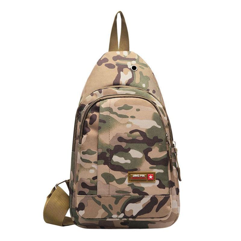 Camouflage Brusttasche Herren Umhängetasche Freizeit Sport Kleiner Rucksack Kopfhörerloch Herrentasche Crossbody Herrentasche