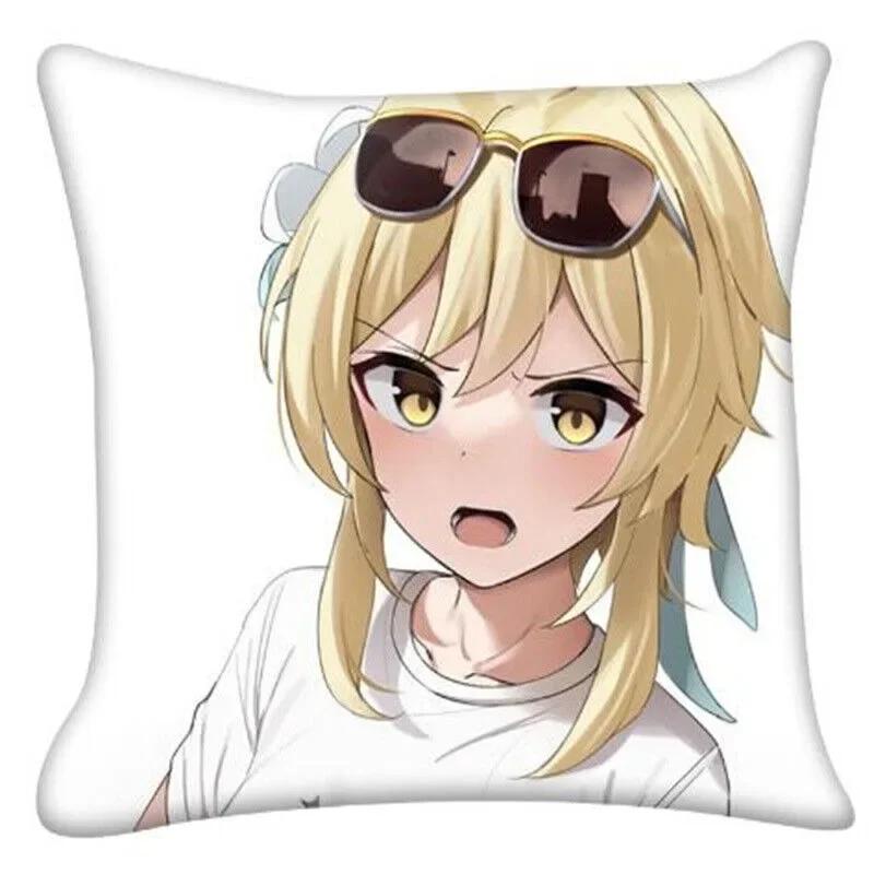 Anime Cushion Cover Pillow Case Genshin Impact For Sofa Car Home Decor