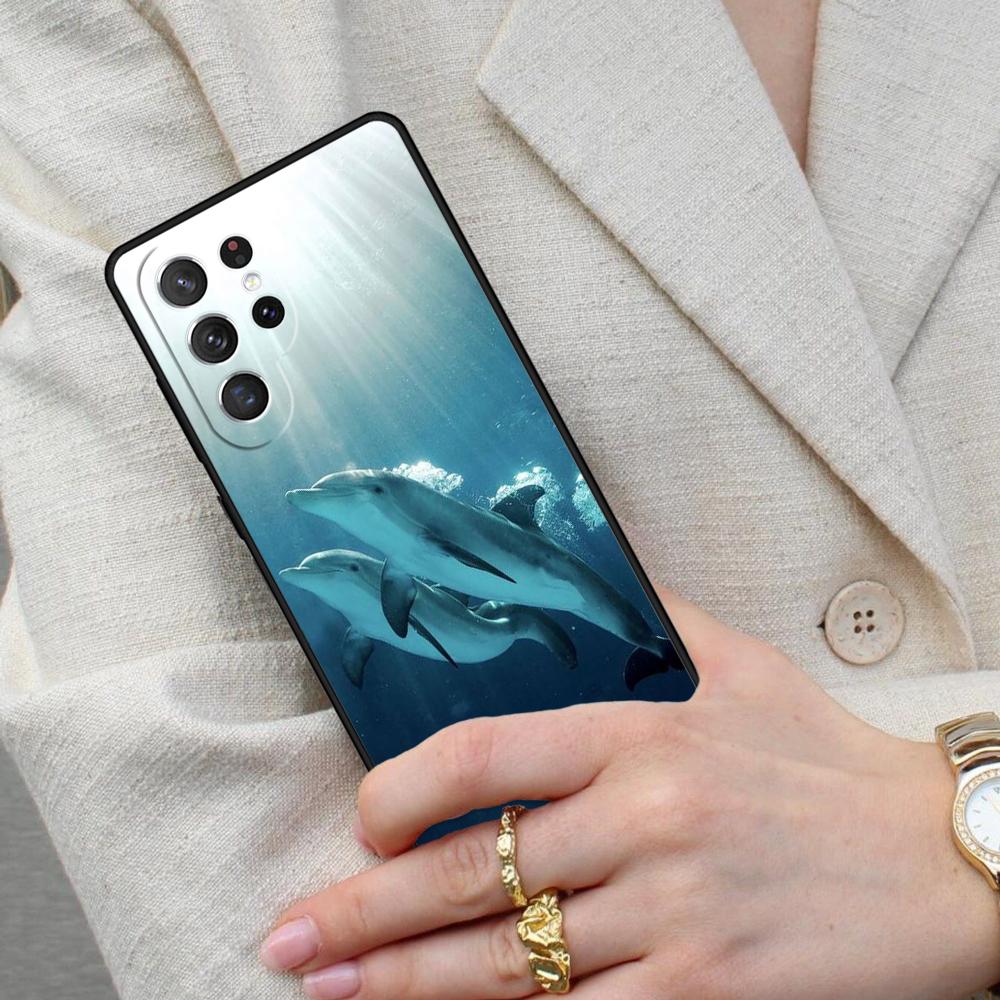 Meeresbewohner Süßer Delfin WEICHE Handyhülle für Samsung Galaxy S26 Ultra S25 S24 S23 S22 S21 S20 Note10 Hülle