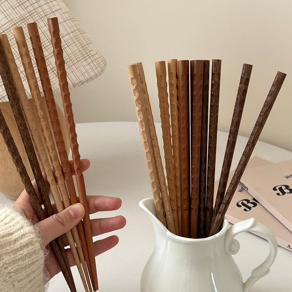 Yuanjin Bambus und Holz Hühnerflügel Rotes Sandelholz Palisander Essstäbchen: Langlebiges Schildpatt-Holz, Hochtemperaturbeständig