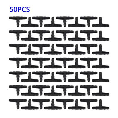 50*MICRO T-Joint Hose Coupling Connector Irrigation Drip System For 4mm/7mm Tube
