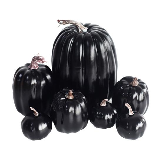 7Pcs Artificial Pumpkin Fall Decoration Thanksgiving Halloween Harvest Festival Foam Faux Pumpkin Ornament Assorted Size Fake Vegetable Party Decor