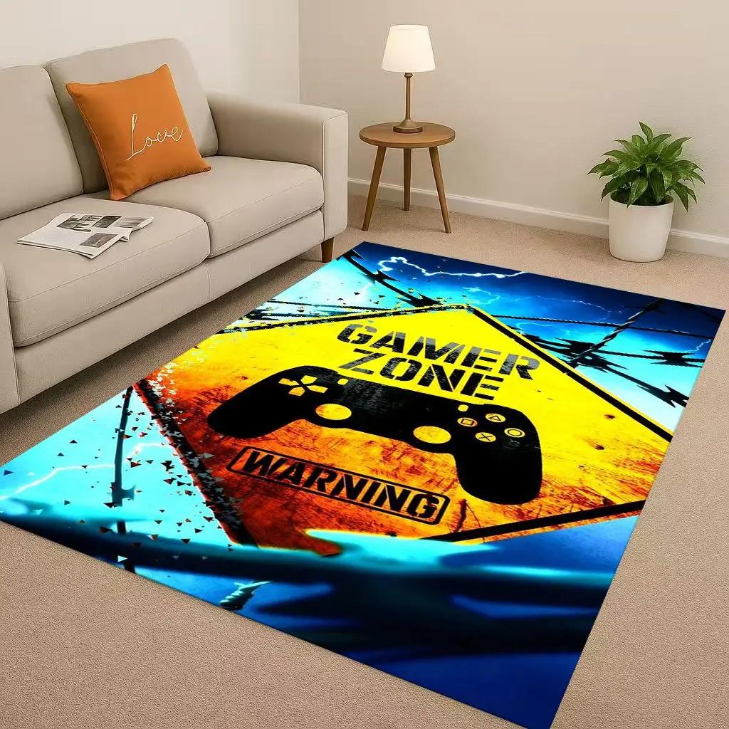 27 Style Game Zone Sign Gamer Controller Living Room Non-Slip Area Rug Carpet For Bedroom Kids Playroom Sofa,Home Decor Doormat